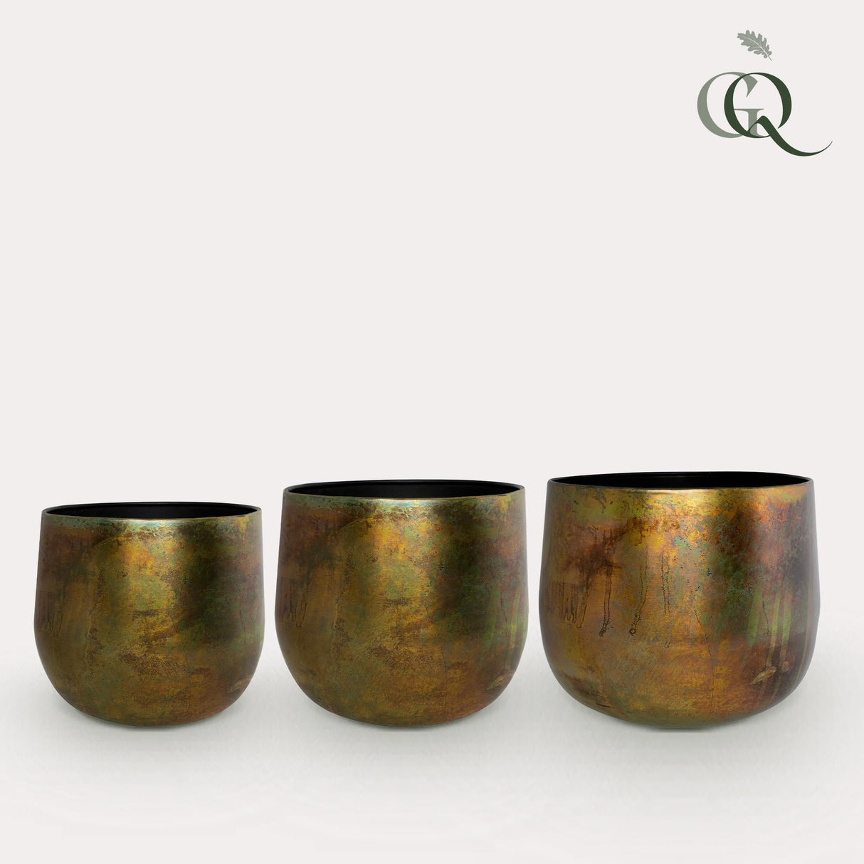 Livraison plante Ensemble de pots Elisa vert vintage (M, L, XL)