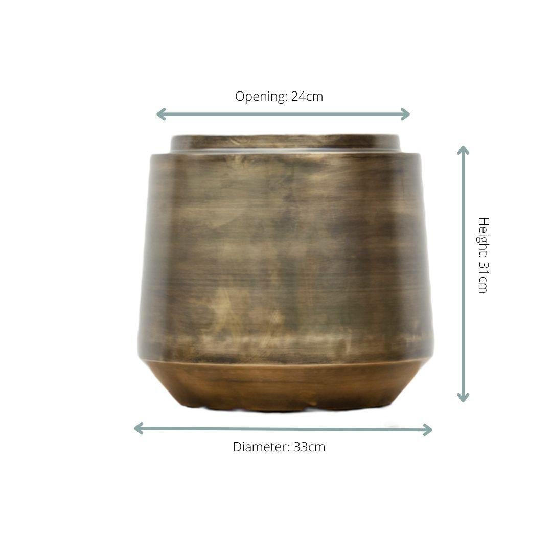 Livraison plante Pot Vintage Indigo Or 24 cm