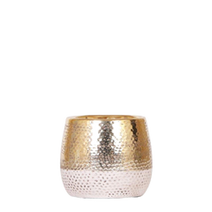 Maceta decorativa Elite Gold - Accesorio de lujo