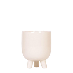 Maceta decorativa de travertino gomoso