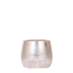 Maceta decorativa Elite plata brillante