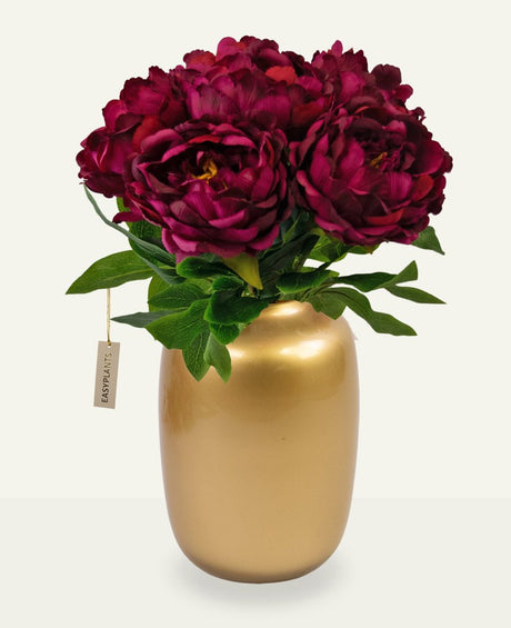 Livraison plante Bouquet artificiel de Pivoines Aubergine