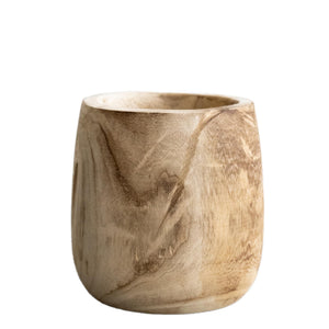 Macetero de madera -h25cm, Ø23cm-