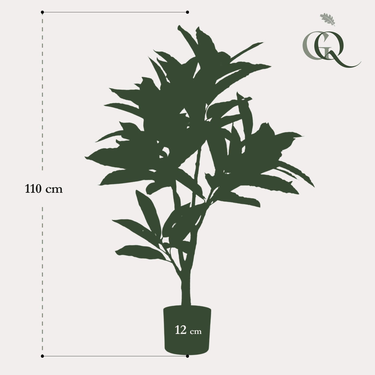 Livraison plante Croton Codiaeum plante artificielle - h110cm, Ø12cm