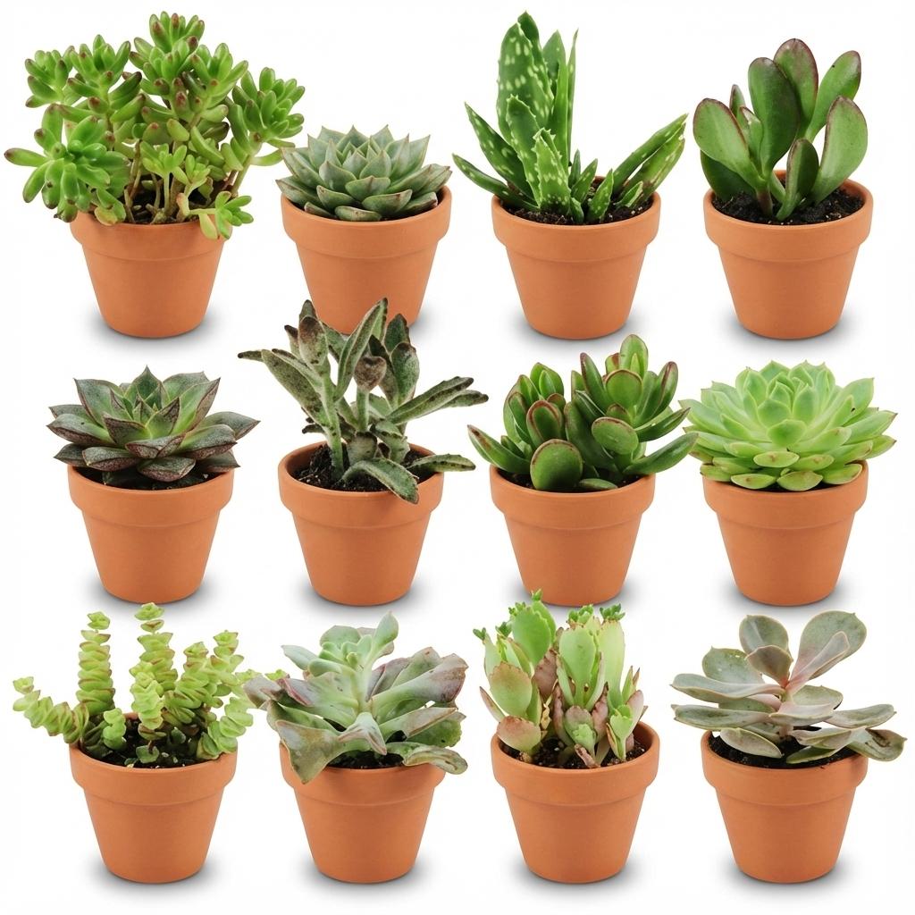 Livraison plante Mix mini Succulentes - Pot terracota inclus