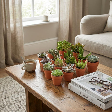 Livraison plante Mix mini Succulentes - Pot terracota inclus