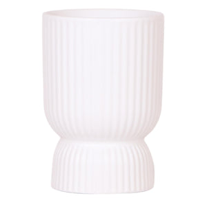 Maceta decorativa Diabolo blanca