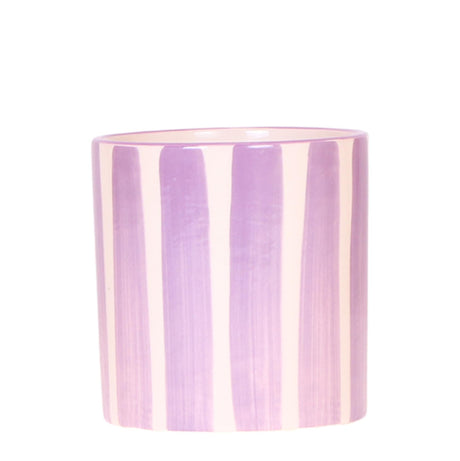 Livraison plante Pot décoratif Painted Stripe - Lilas