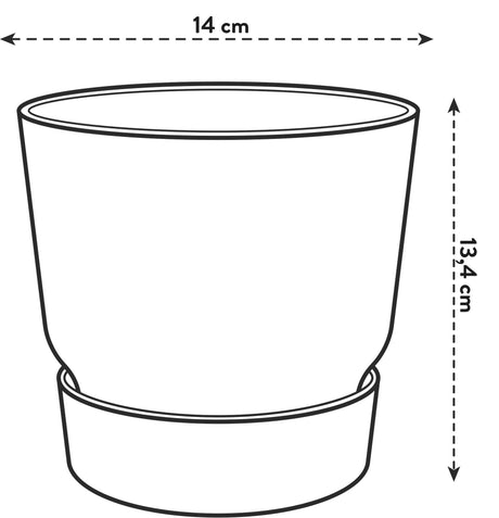 Livraison plante Pot Elho Greenville Rond Brun 14 cm