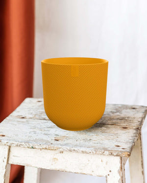 Elho Jazz Pot Redondo amarillo ámbar 14 cm