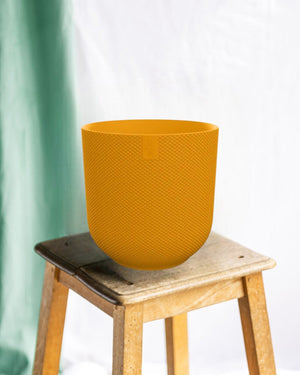 Elho Jazz Pot Redondo amarillo ámbar 23 cm
