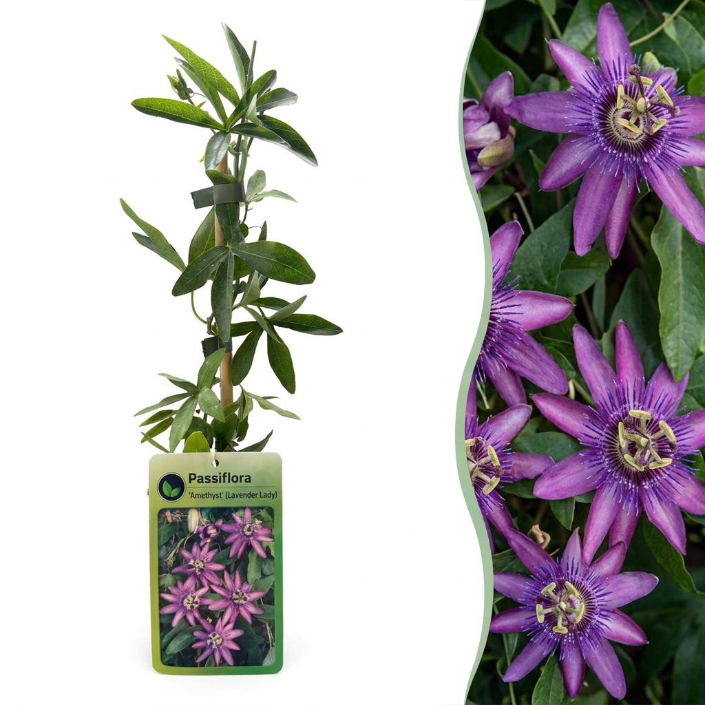 Passiflore Lavender Lady - Passiflora - H 35 cm, pot Ø9 cm - photo 7