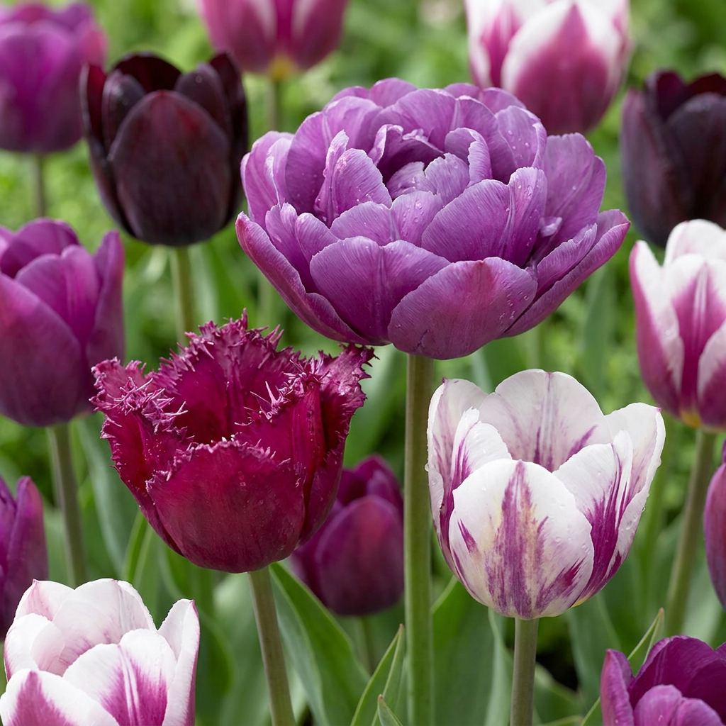 Tulipe Blueberry en mélange