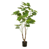 Planta de arte - Ficus umbellado - Mujer africana - 125cm